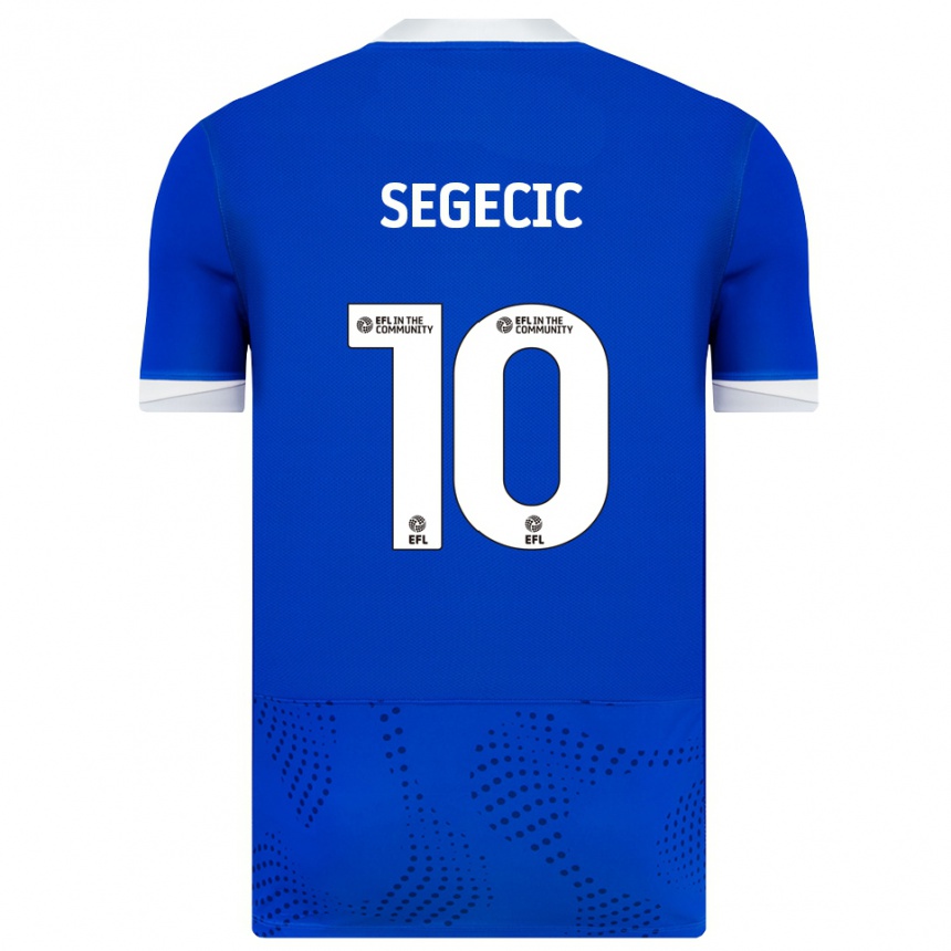 ילדים כדורגל Adrian Segecic #10 כחול לבן ג'רזי ביתית 2025/26
