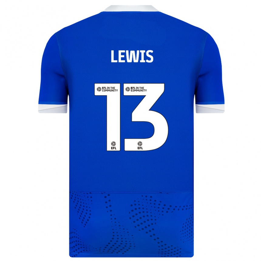 ילדים כדורגל Karl Lewis #13 כחול לבן ג'רזי ביתית 2025/26