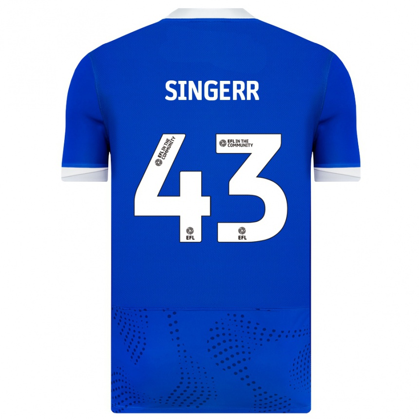 ילדים כדורגל Olutayo Singerr #43 כחול לבן ג'רזי ביתית 2025/26