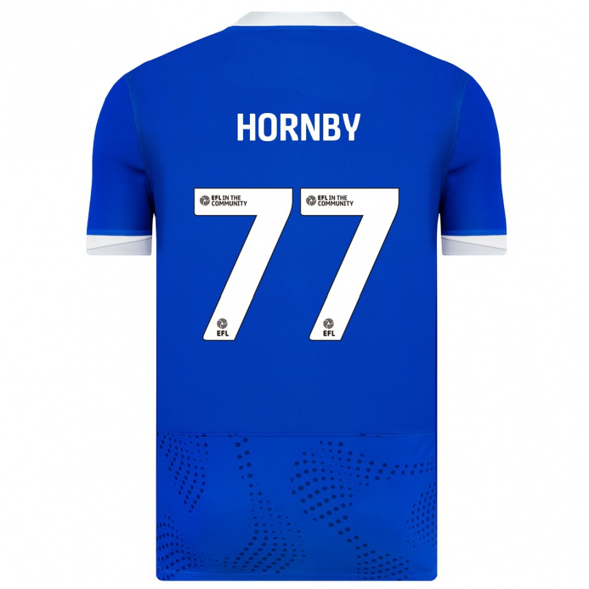 ילדים כדורגל מייגן הורנבי #77 כחול לבן ג'רזי ביתית 2025/26