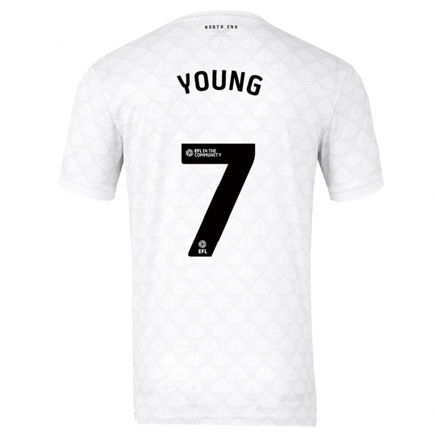 ילדים כדורגל Danielle Young #7 לבן אדום ג'רזי ביתית 2025/26