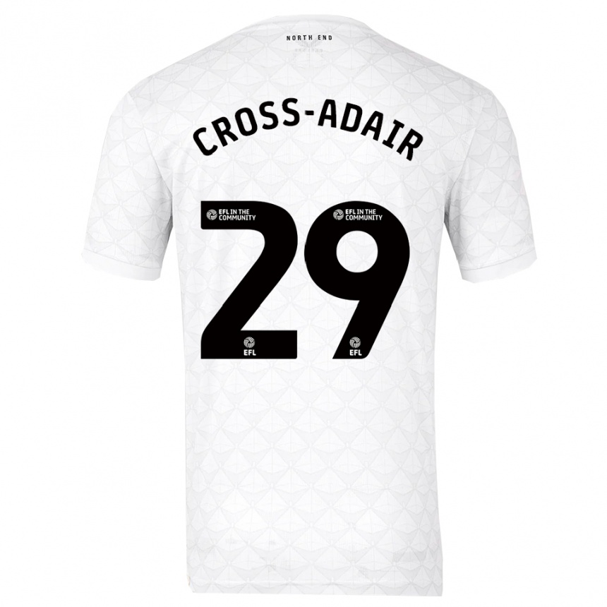 ילדים כדורגל פינלי דגלאס קרוס-אדאיר #29 לבן אדום ג'רזי ביתית 2025/26