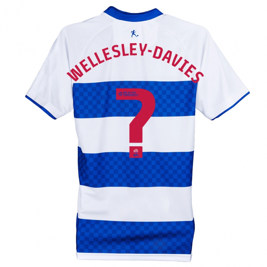 ילדים כדורגל לילי ולסלי-דייוויס #0 כחול לבן ג'רזי ביתית 2025/26