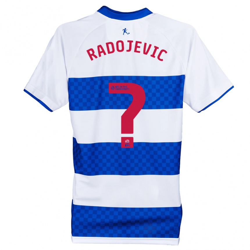 ילדים כדורגל Luka Radojevic #0 כחול לבן ג'רזי ביתית 2025/26