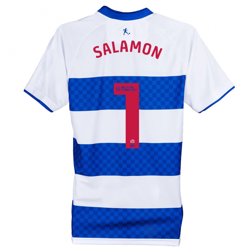 ילדים כדורגל מטאו סלומון #1 כחול לבן ג'רזי ביתית 2025/26