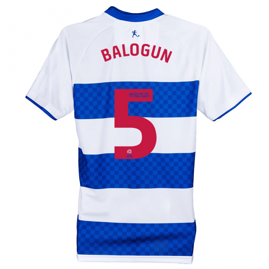 ילדים כדורגל איסייה באלוגון #5 כחול לבן ג'רזי ביתית 2025/26