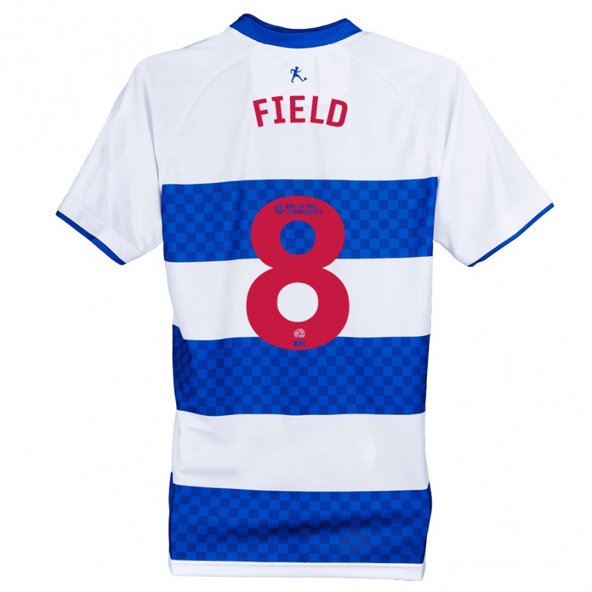 ילדים כדורגל סם פילד #8 כחול לבן ג'רזי ביתית 2025/26