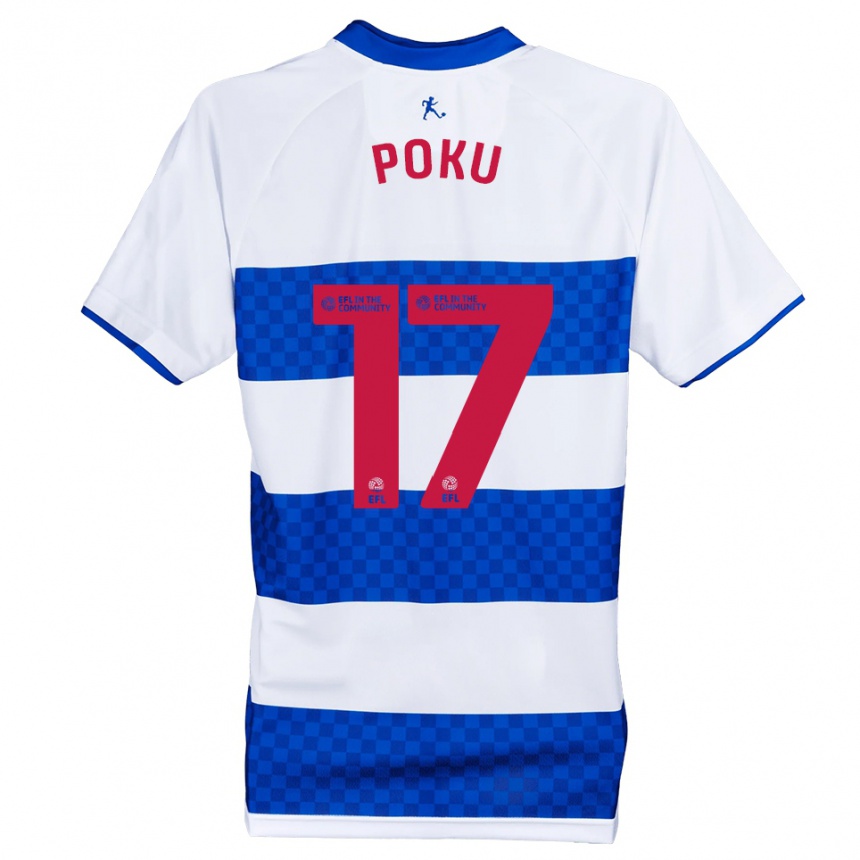 ילדים כדורגל קוואמי פוקו #17 כחול לבן ג'רזי ביתית 2025/26
