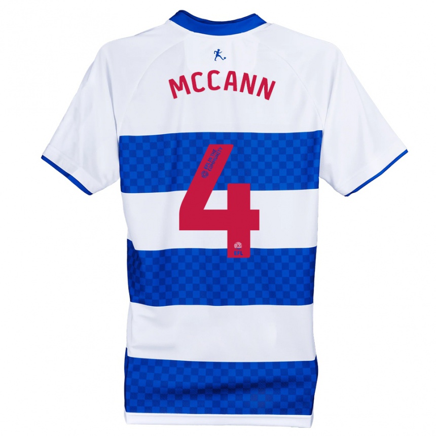 ילדים כדורגל נואה מק׳קאן #4 כחול לבן ג'רזי ביתית 2025/26