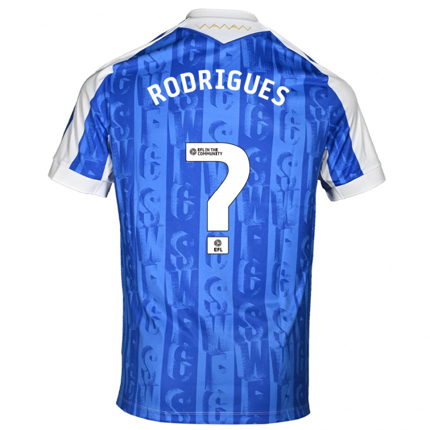 ילדים כדורגל קרלוס רודריגס #0 כחול לבן ג'רזי ביתית 2025/26