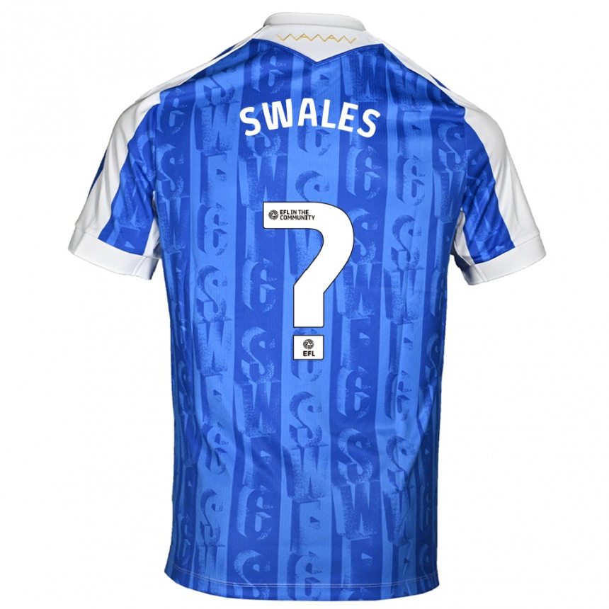 ילדים כדורגל Jack Swales #0 כחול לבן ג'רזי ביתית 2025/26