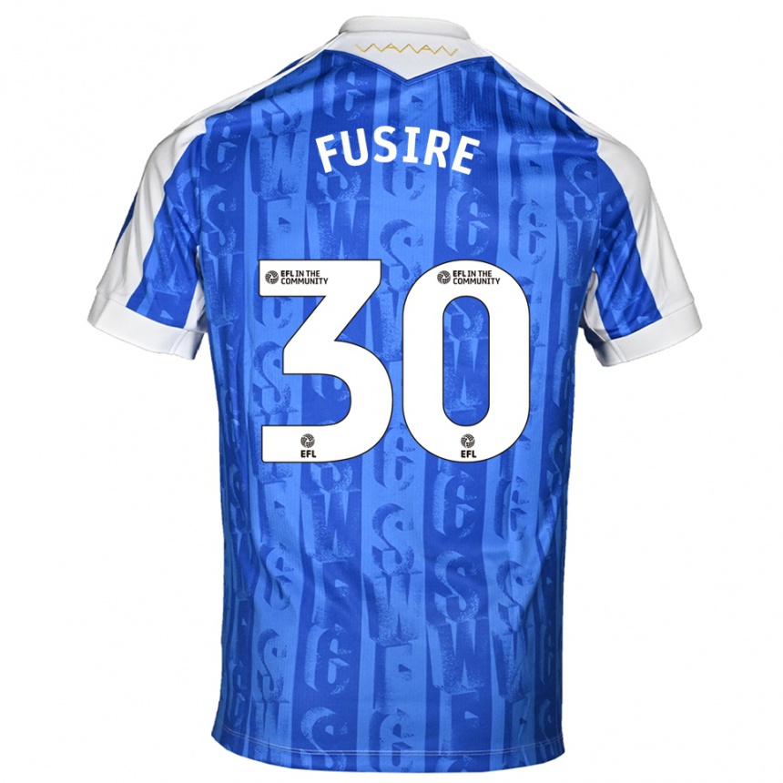 ילדים כדורגל שון פיוז'ר #30 כחול לבן ג'רזי ביתית 2025/26