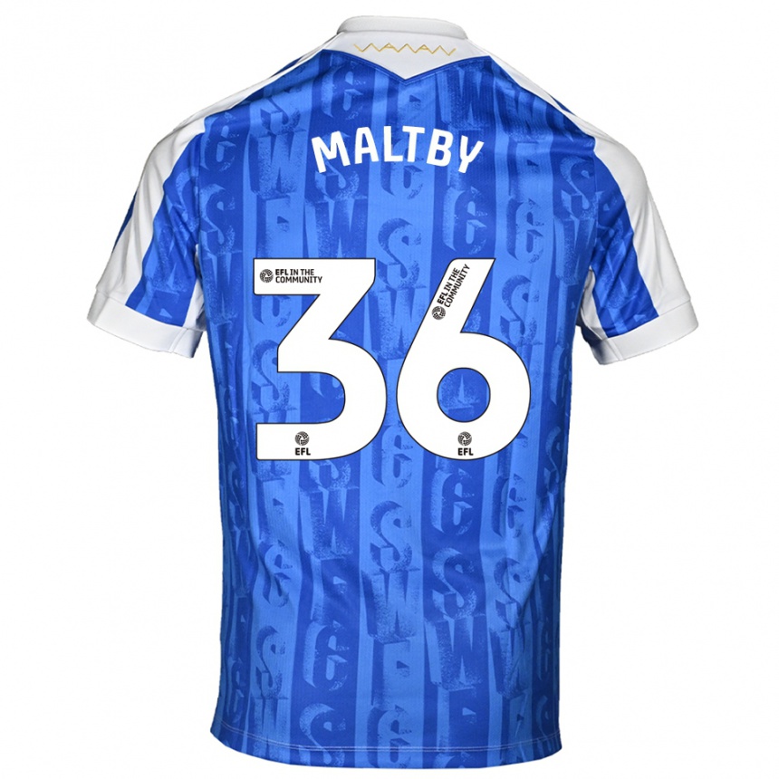 ילדים כדורגל מקנזי מלטבי #36 כחול לבן ג'רזי ביתית 2025/26