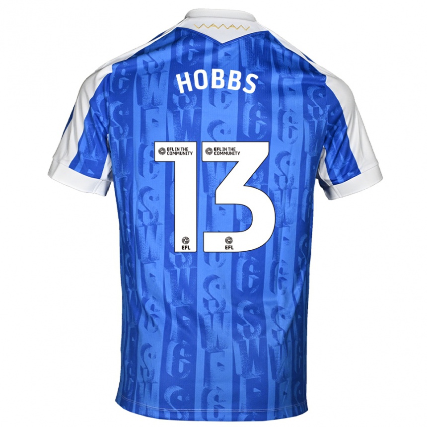 ילדים כדורגל Charlie Hobbs #13 כחול לבן ג'רזי ביתית 2025/26