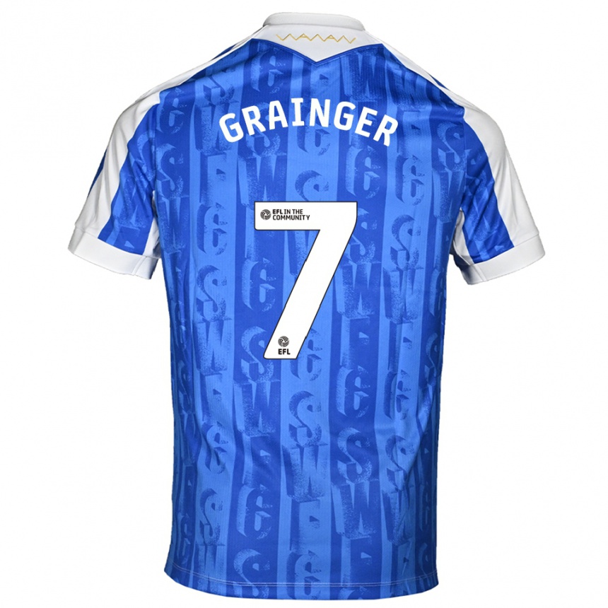 ילדים כדורגל וויליאם גריינג'ר #7 כחול לבן ג'רזי ביתית 2025/26