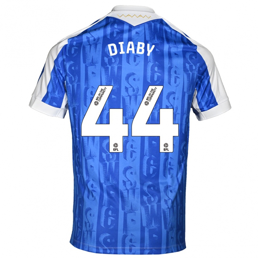 ילדים כדורגל מומו דיאבי #44 כחול לבן ג'רזי ביתית 2025/26