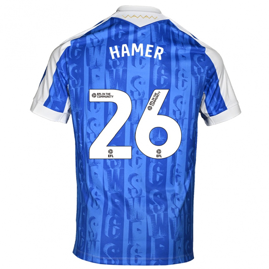 ילדים כדורגל בן האמר #26 כחול לבן ג'רזי ביתית 2025/26