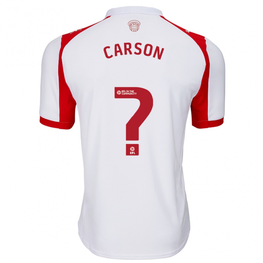 ילדים כדורגל מת׳יו קרסון #0 לבן אדום ג'רזי ביתית 2025/26
