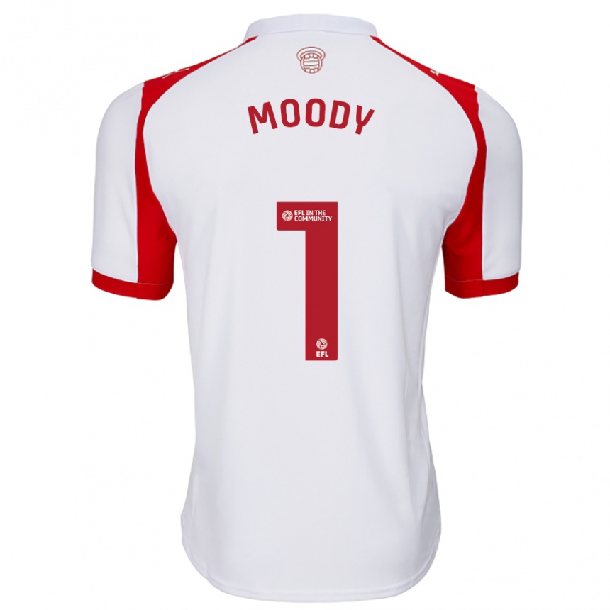 ילדים כדורגל דילן מודי #1 לבן אדום ג'רזי ביתית 2025/26