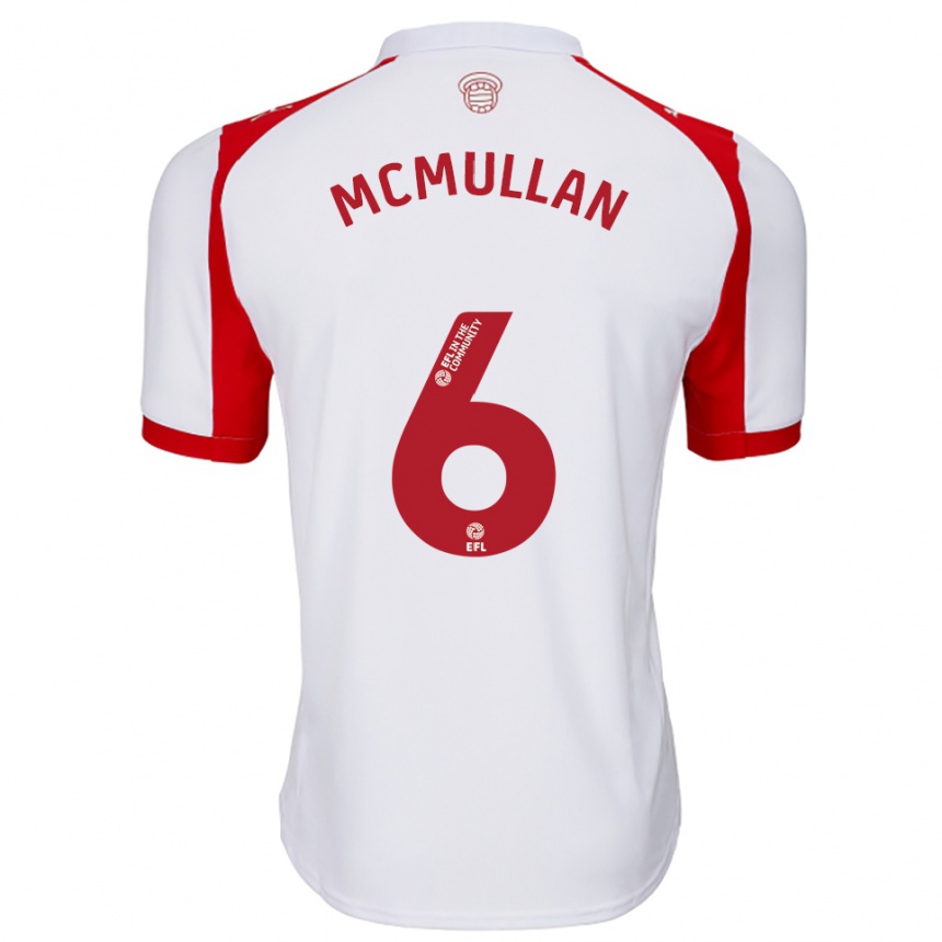 ילדים כדורגל קורבנות מקמולן #6 לבן אדום ג'רזי ביתית 2025/26