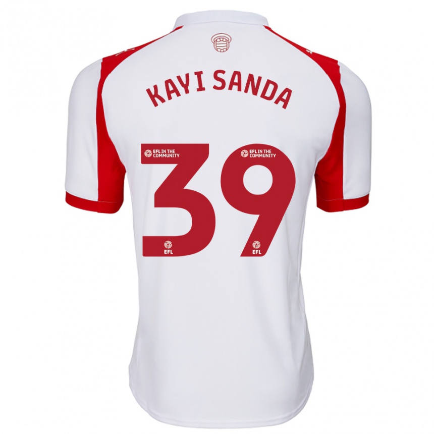 ילדים כדורגל יואקים קאיי סנדה #39 לבן אדום ג'רזי ביתית 2025/26