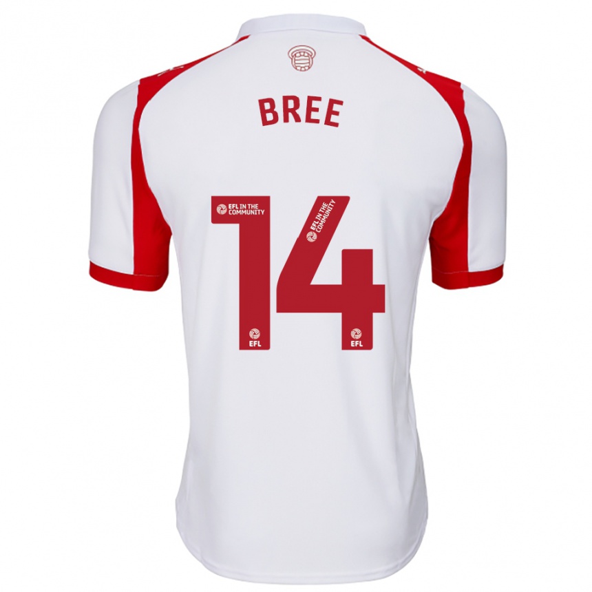 ילדים כדורגל ג'יימס ברי #14 לבן אדום ג'רזי ביתית 2025/26
