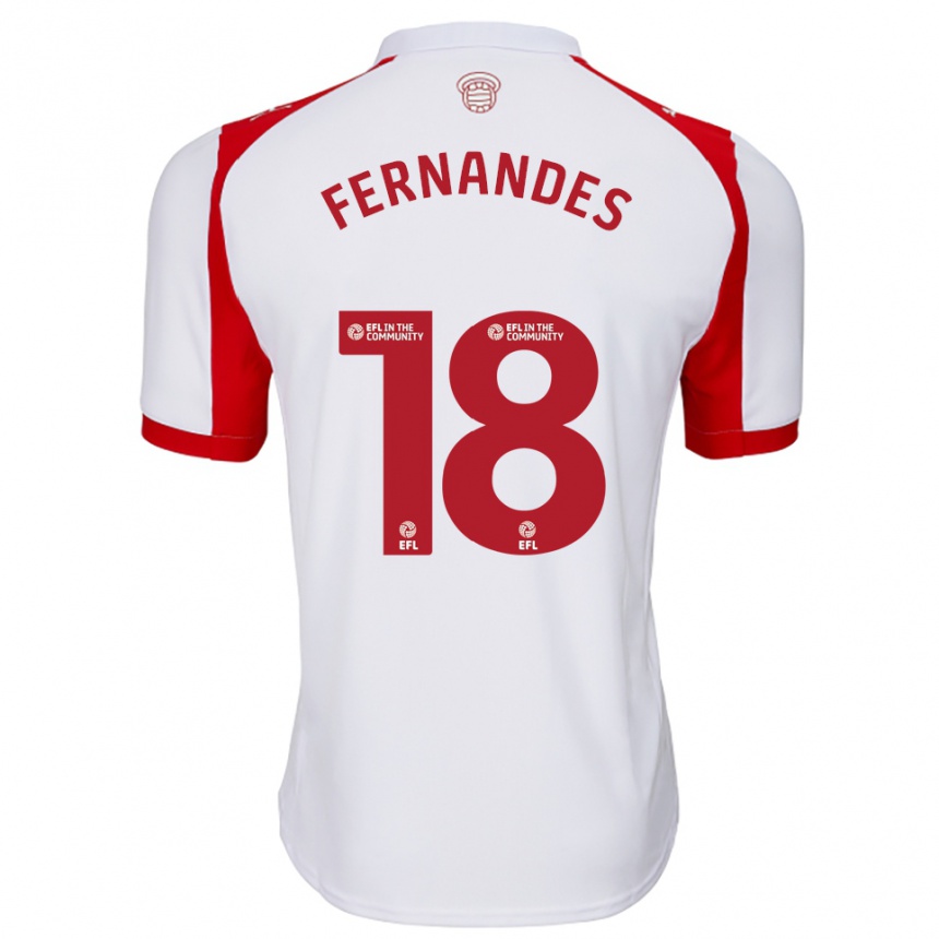 ילדים כדורגל מתאוס פרננדס #18 לבן אדום ג'רזי ביתית 2025/26