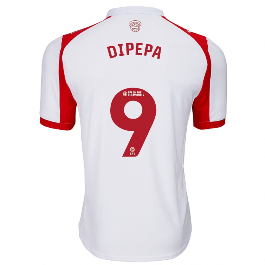 ילדים כדורגל Baylee Dipepa #9 לבן אדום ג'רזי ביתית 2025/26