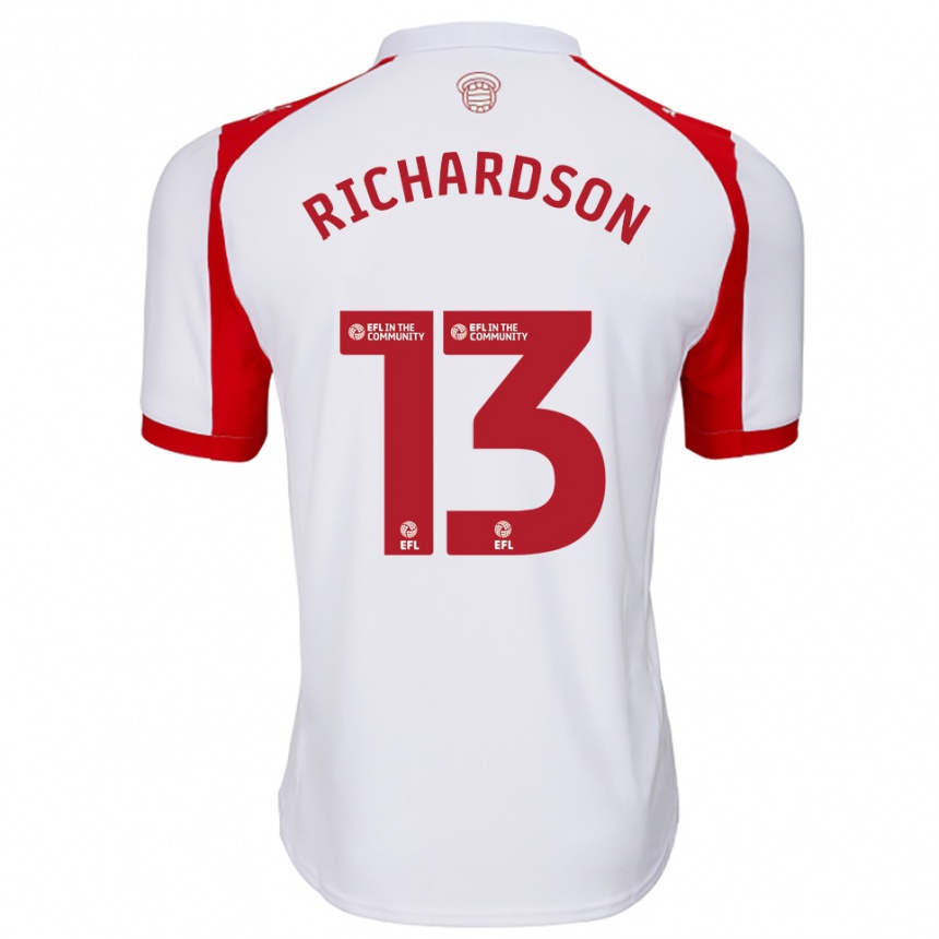 ילדים כדורגל קייל ריצ'רדסון #13 לבן אדום ג'רזי ביתית 2025/26