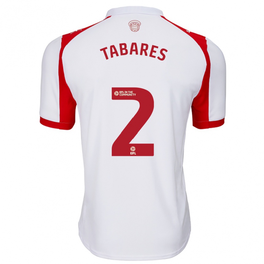 ילדים כדורגל Samuel Tabares #2 לבן אדום ג'רזי ביתית 2025/26