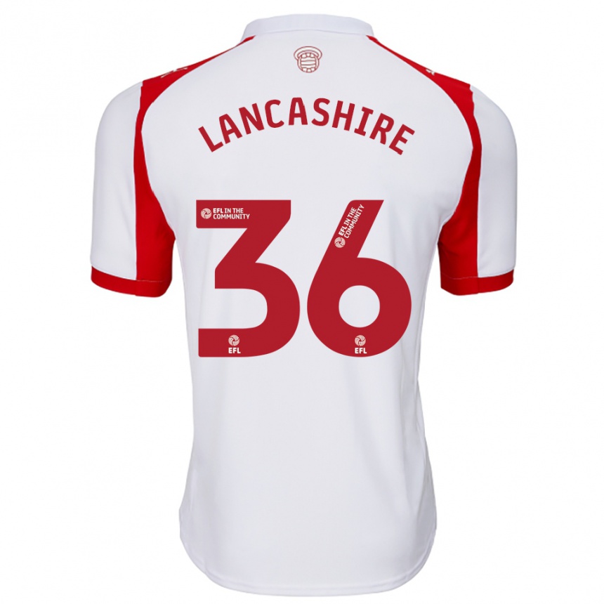 ילדים כדורגל אולי לנקשייר #36 לבן אדום ג'רזי ביתית 2025/26
