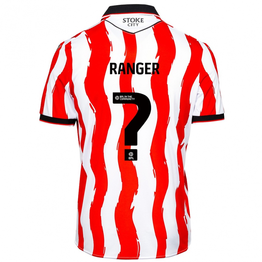 ילדים כדורגל Donte Ranger #0 לבן אדום ג'רזי ביתית 2025/26