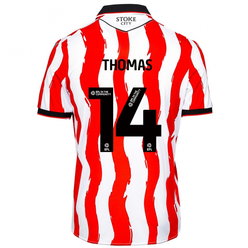 ילדים כדורגל סורבה תומאס #14 לבן אדום ג'רזי ביתית 2025/26