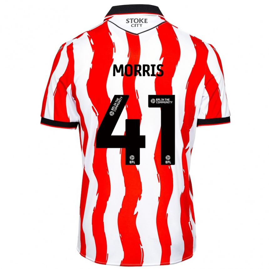 ילדים כדורגל Scott Morris #41 לבן אדום ג'רזי ביתית 2025/26