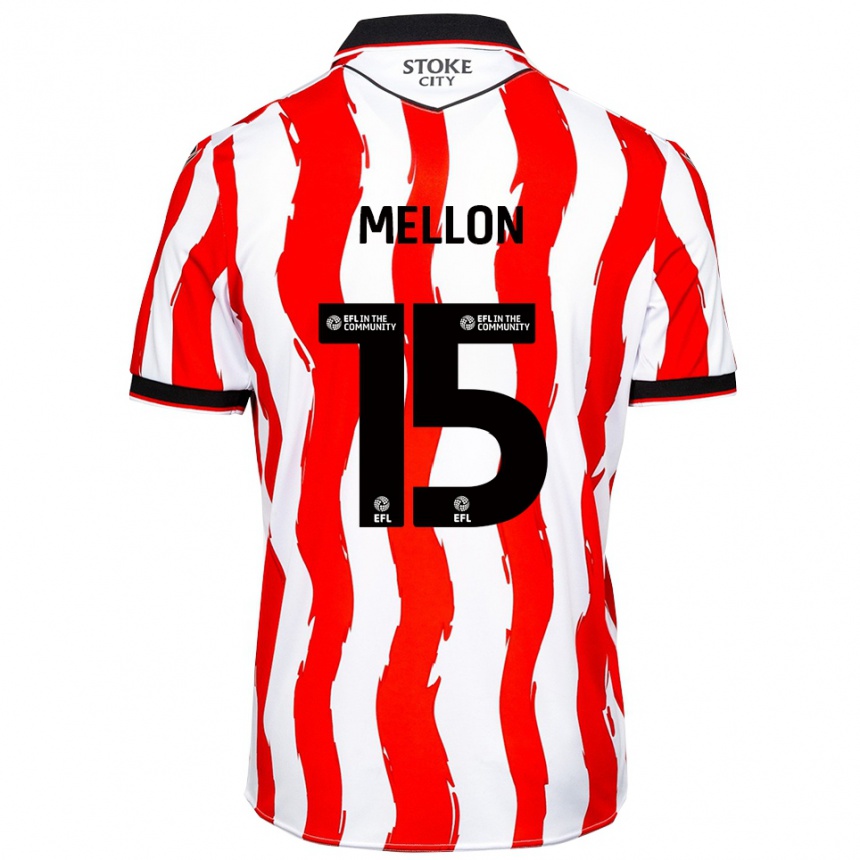 ילדים כדורגל לוק מלון #15 לבן אדום ג'רזי ביתית 2025/26