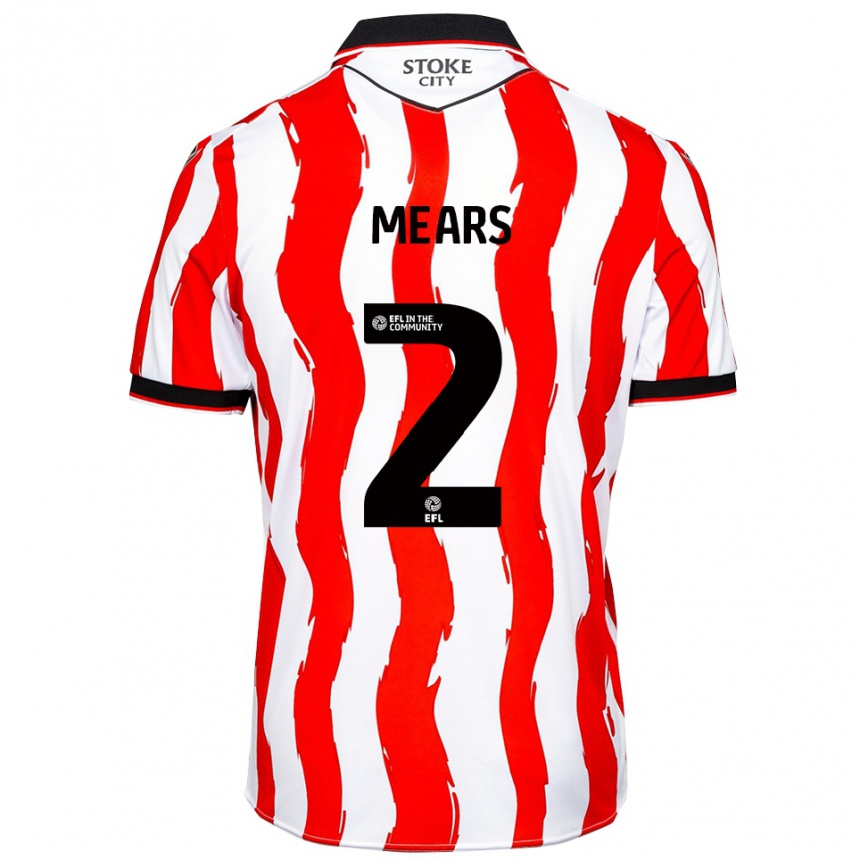 ילדים כדורגל ג׳יידן מירס #2 לבן אדום ג'רזי ביתית 2025/26