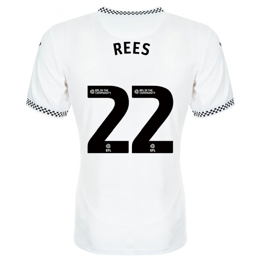 ילדים כדורגל ניה ריס #22 לבן כתום ג'רזי ביתית 2025/26