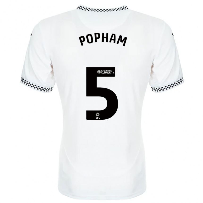 ילדים כדורגל ברוגן פופאם #5 לבן כתום ג'רזי ביתית 2025/26