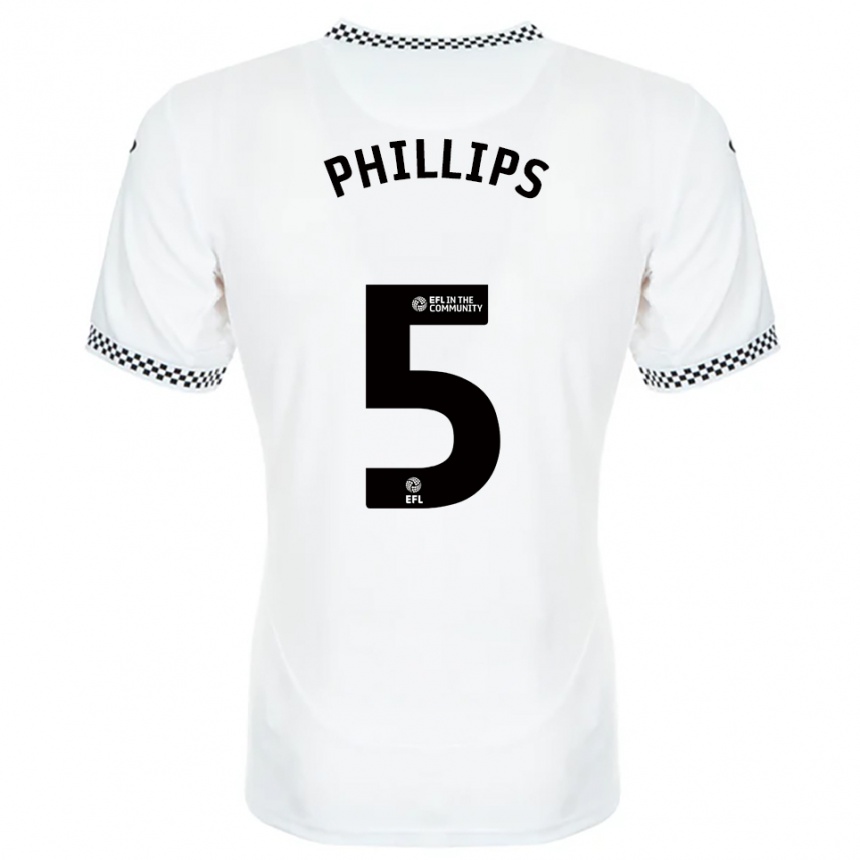 ילדים כדורגל בן פיליפס #5 לבן כתום ג'רזי ביתית 2025/26