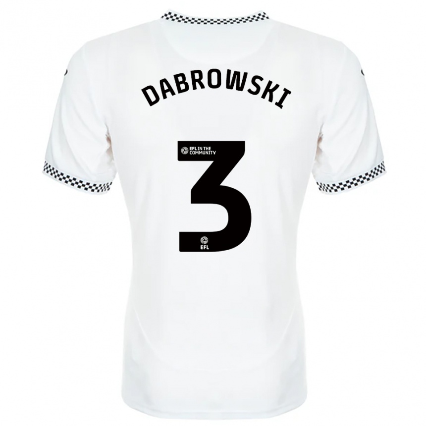 ילדים כדורגל סבסטיאן דאברובסקי #3 לבן כתום ג'רזי ביתית 2025/26