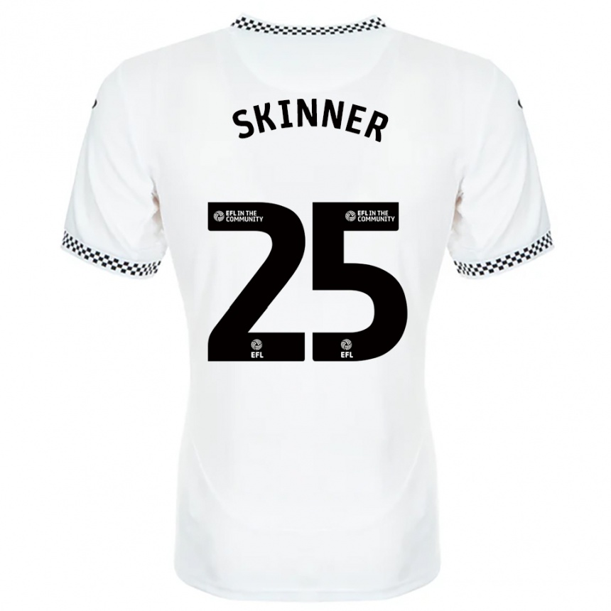 ילדים כדורגל קלייר סקינר #25 לבן כתום ג'רזי ביתית 2025/26