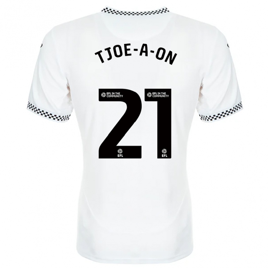 ילדים כדורגל נתן טג'ו-א-און #21 לבן כתום ג'רזי ביתית 2025/26