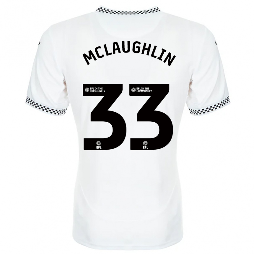 ילדים כדורגל ג'ון מקלוהן #33 לבן כתום ג'רזי ביתית 2025/26