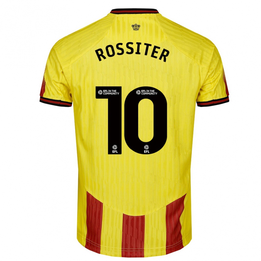 ילדים כדורגל אנני רוסיטר #10 צהוב אדום ג'רזי ביתית 2025/26