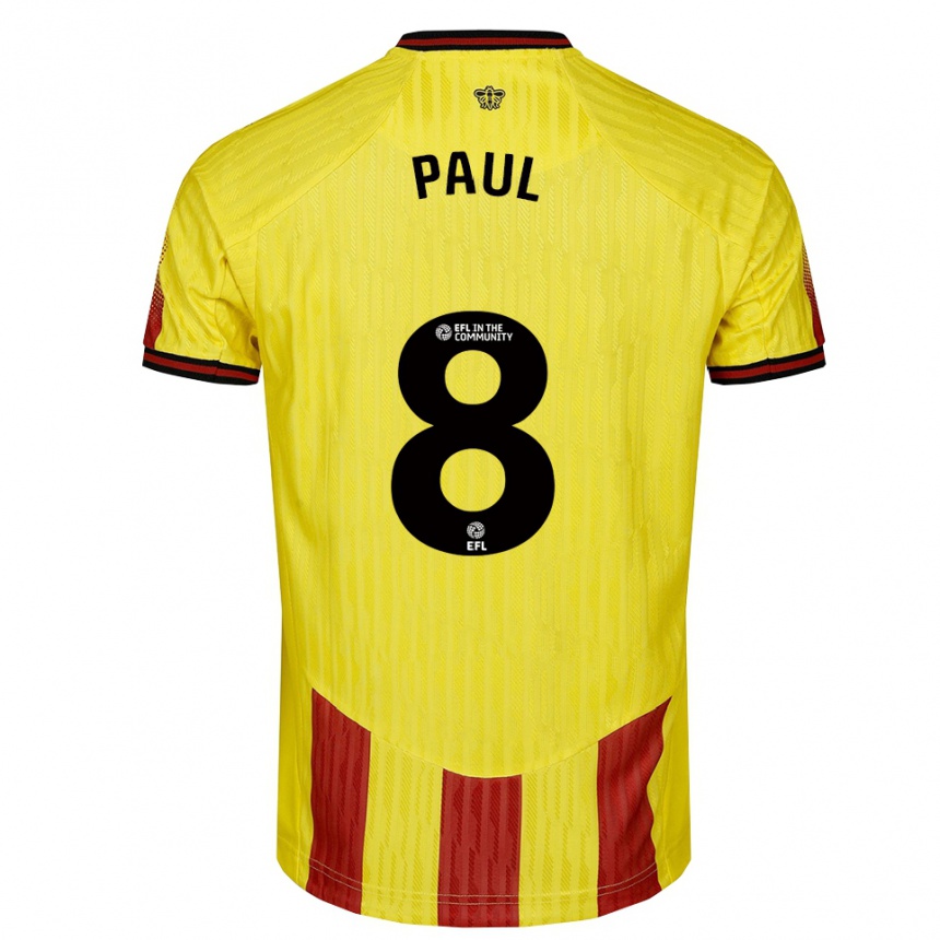 ילדים כדורגל לאשנט פול #8 צהוב אדום ג'רזי ביתית 2025/26