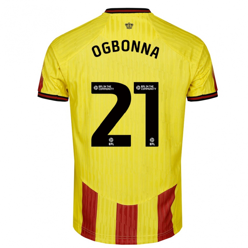 ילדים כדורגל אנג'לו אוגבונה #21 צהוב אדום ג'רזי ביתית 2025/26