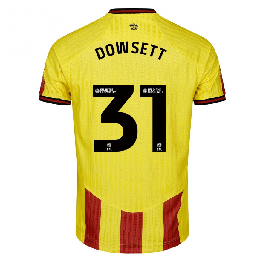 ילדים כדורגל רבקה דואסט #31 צהוב אדום ג'רזי ביתית 2025/26