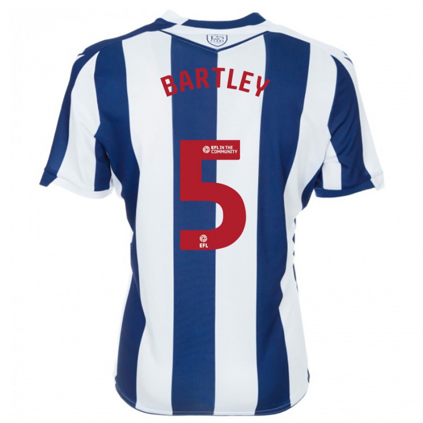 ילדים כדורגל קייל בארטלי #5 כחול נייבי לבן ג'רזי ביתית 2025/26