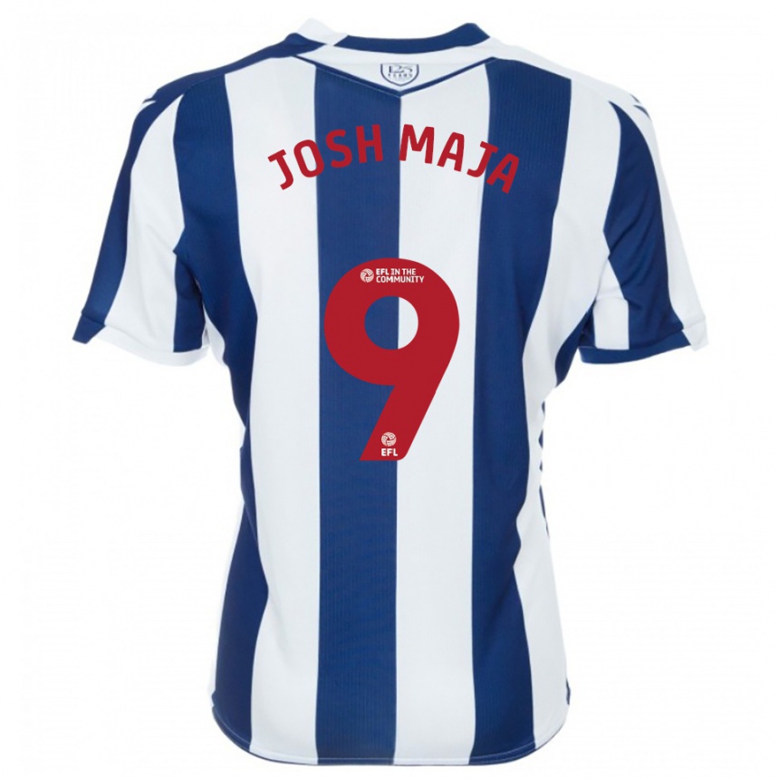 ילדים כדורגל ג'וש מאג'ה #9 כחול נייבי לבן ג'רזי ביתית 2025/26