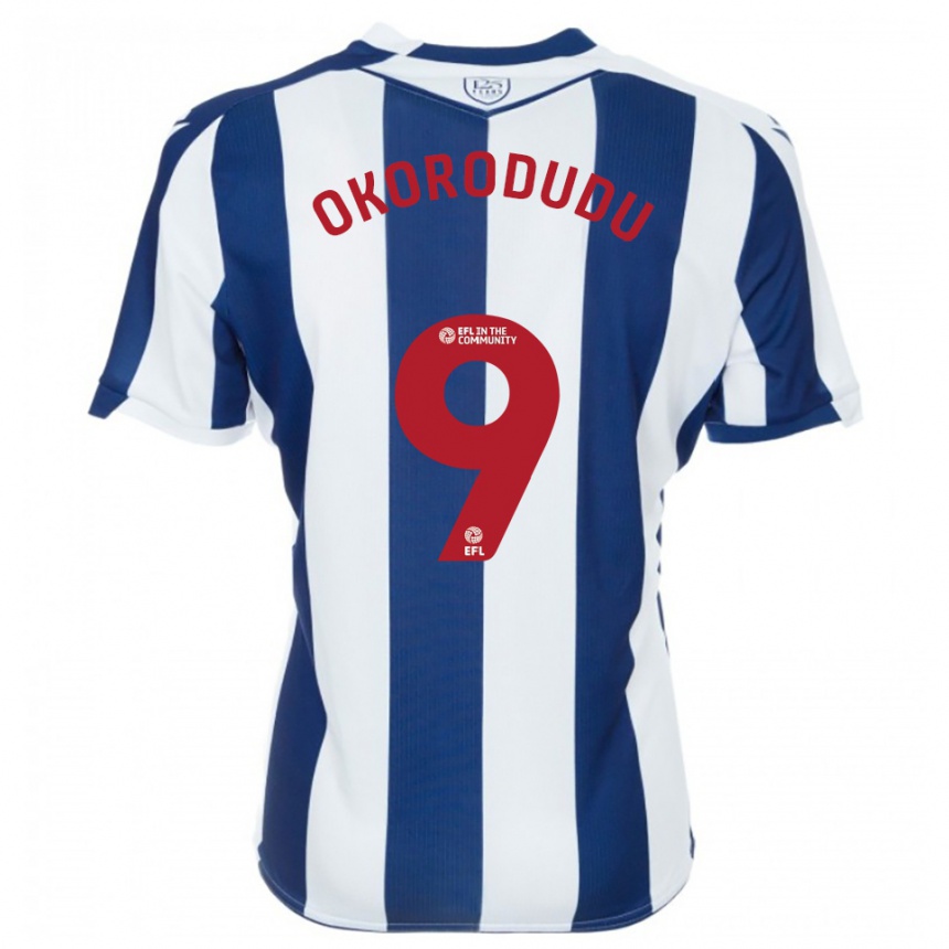 ילדים כדורגל Adam Okorodudu #9 כחול נייבי לבן ג'רזי ביתית 2025/26 ילדים כדורגל Adam Okorodudu #9 כחול נייבי לבן ג'רזי ביתית 2025/26